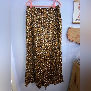 Ladygang x Express cheetah wide leg pants